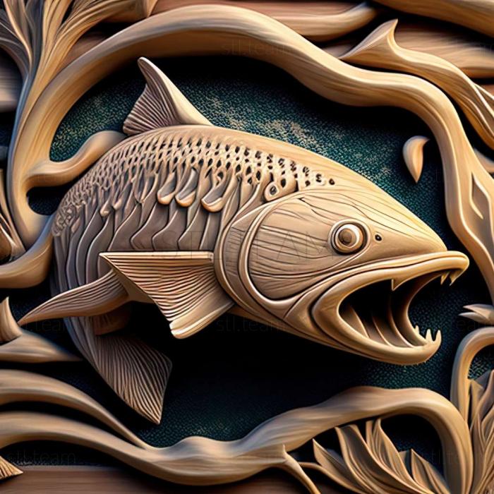 3D model Channel catfish fish (STL)